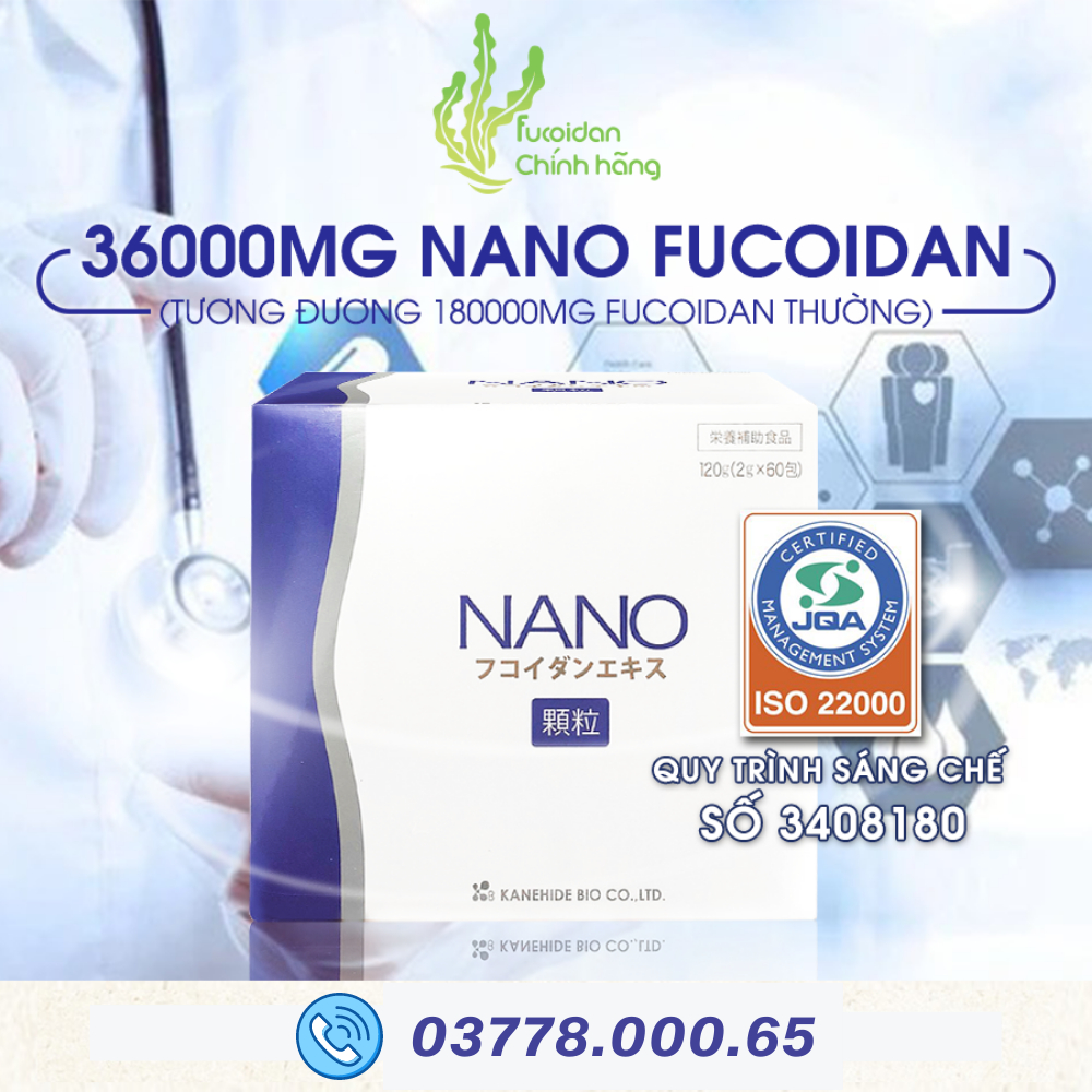 [Nội Địa &amp; Nhập Khẩu][Hóa Đơn Đỏ] Hộp 60 Gói Nano Fucoidan - Hỗ Trợ Điều Trị U Bướu - Chính Hãng Nhật Bản