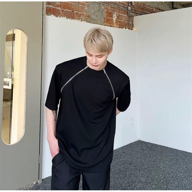 Áo Thun phối 2 zip Unisex