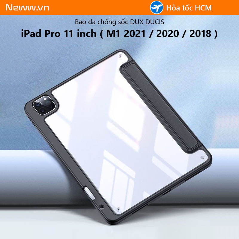 Ốp lưng Dux Ducis iPad Pro 11 inch ( M1 2021 / 2020 / 2018 ) Kiểu bao da, Chống cong iPad, Nắp nam châm