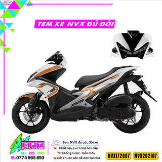 Tem rời dán xe nvx yamaha mẫu nvx cách điệu i 08 i decal dán xe nvx cao cấp chống nước - bền màu cho v1 v2