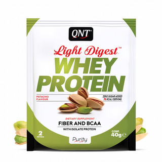 Whey protein isolate thực vật bột tăng cơ giảm mỡ tập gym QNT light digest Whey protein vị pistachio - 40g BFitness
