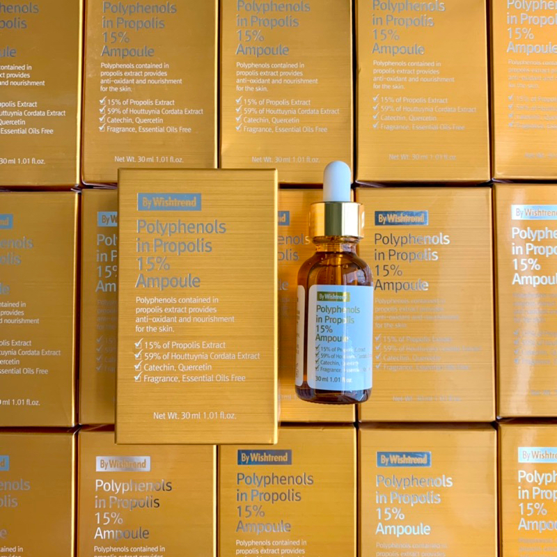 DATE 2025 Tinh Chất Keo Ong By Wishtrend Polyphenols In Propolis 15% Ampoule 30ml