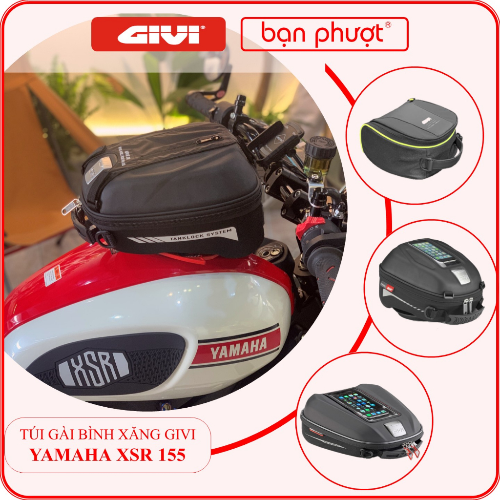 Túi Bình Xăng GIVI Dành Cho Yamaha XSR 155 - Túi Gài Bình Xăng GIVI Kèm Ngàm Tanklock Cho XSR 155 - Bạn Phượt