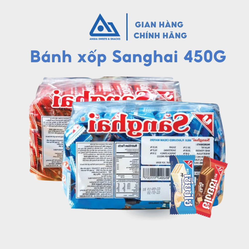 Bánh xốp phủ kem Sanghai Jumbo 450g nhập khẩu Thái Lan An Gia Sweets & Snacks