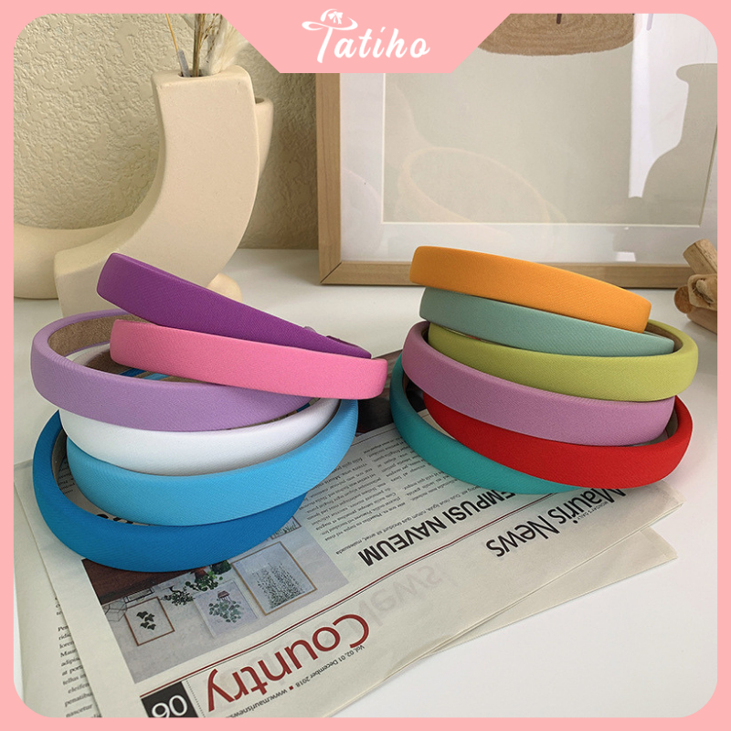 [Hàng Xịn, Giá Tốt] Cài Tóc Unisex, Bờm Tóc Turban Handmade Họa Tiết Trơn Đơn Giản Phong Cách Hàn Quốc - Mã CT008