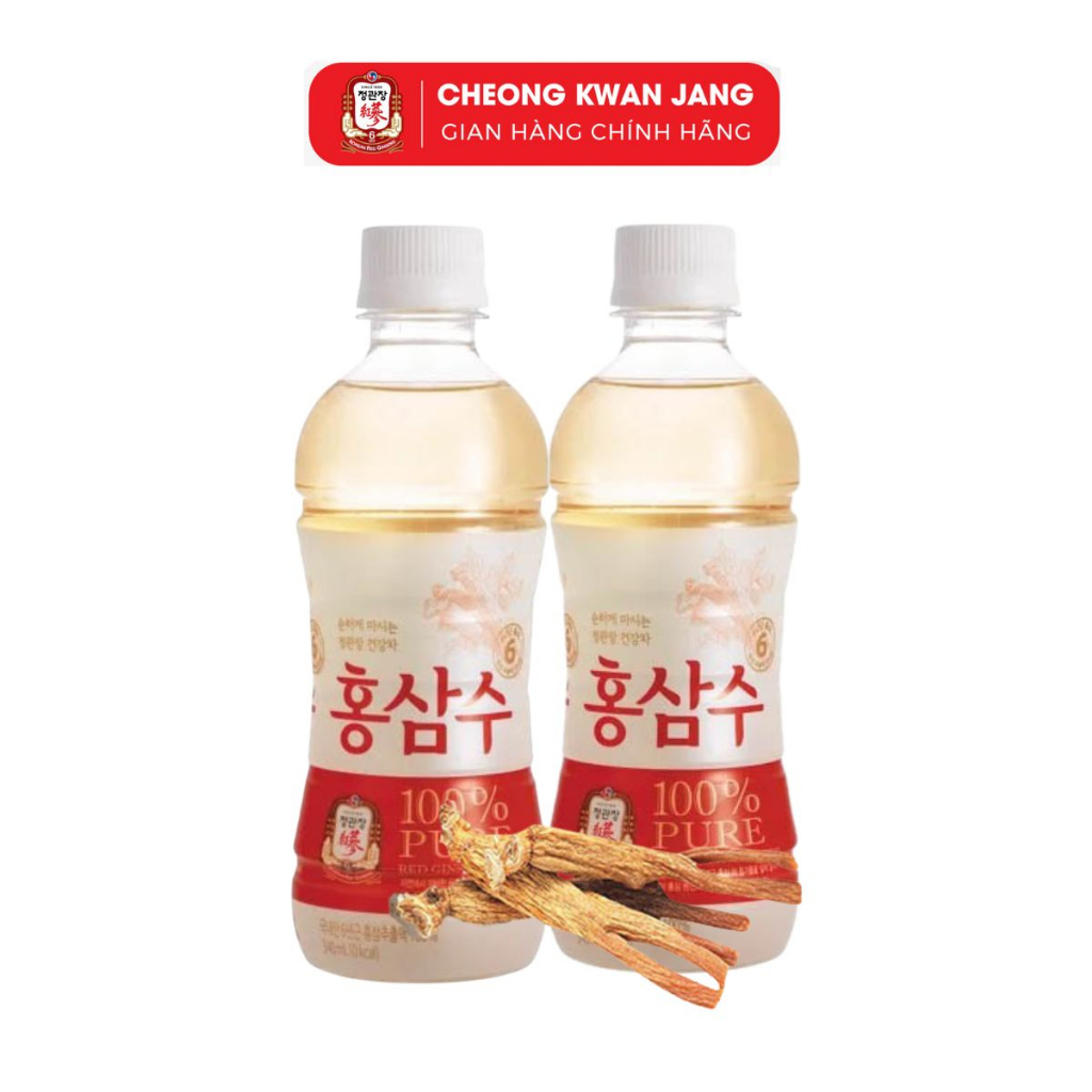 [QUÀ TẶNG KHÔNG BÁN] Combo 4 Chai Nước Uống Hồng Sâm KGC Jung Kwan Jang Pure (340ml/chai)