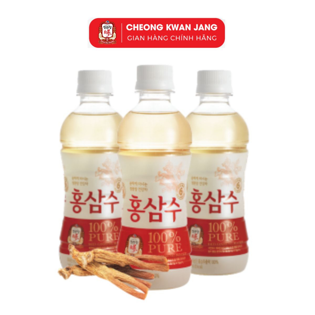 [QUÀ TẶNG KHÔNG BÁN] Combo 3 Chai Nước Uống Hồng Sâm KGC Cheong Kwan Jang Pure (340ml)