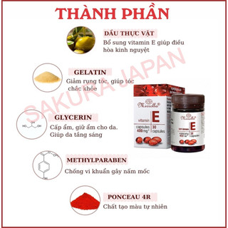 Vitamin E đỏ Nga Mirrolla 270mg - 400mg (Sản phẩm chính hãng)