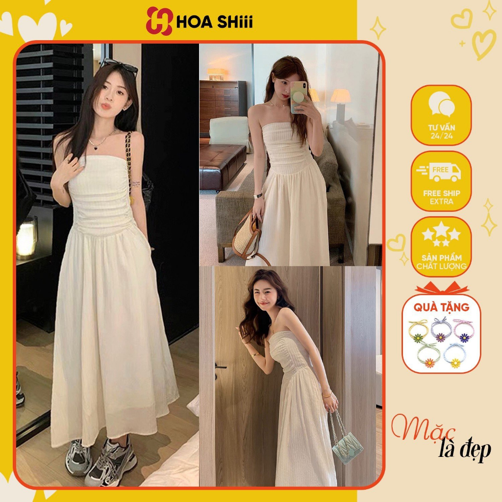 Váy thiết kế hai dây cúp ngực, đầm hai dây Loudress phong cách tiểu thư siêu xinh sẵn hàng kèm video
