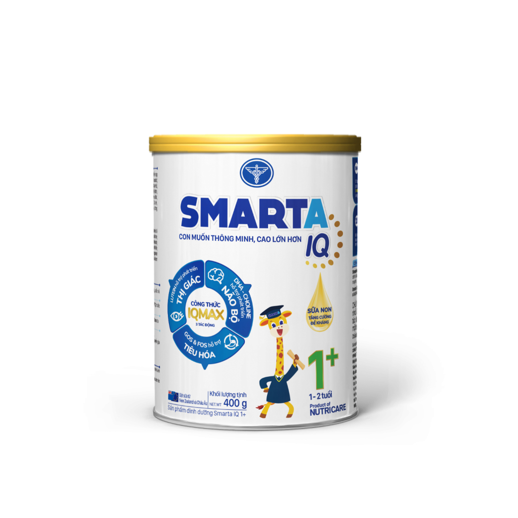 SỮA BỘT SMARTA IQ 1+(Dinh dưỡng hỗ trợ phát triển trí não,tiêu hóa, thị giác dành cho trẻ từ 1-2 tháng tuổi)
