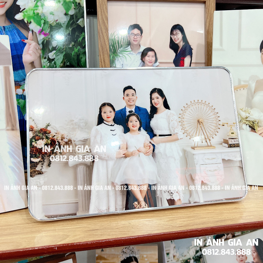 Ảnh Tráng Gương Pha Lê để bàn 15x21, 20x30 - Sản phẩm Chính hãng Cao Cấp tại IN ẢNH GIA AN, In LAB Laze Bền Màu 50 Năm