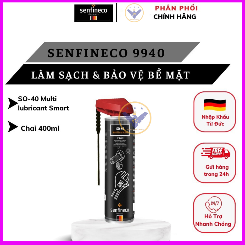 Bôi Trơn, Làm Sạch và Bảo Vệ Bề Mặt Chi Tiết Senfineco 9940 – 400ML chống độ ẩm, phá rỉ sét , chống  ăn mòn