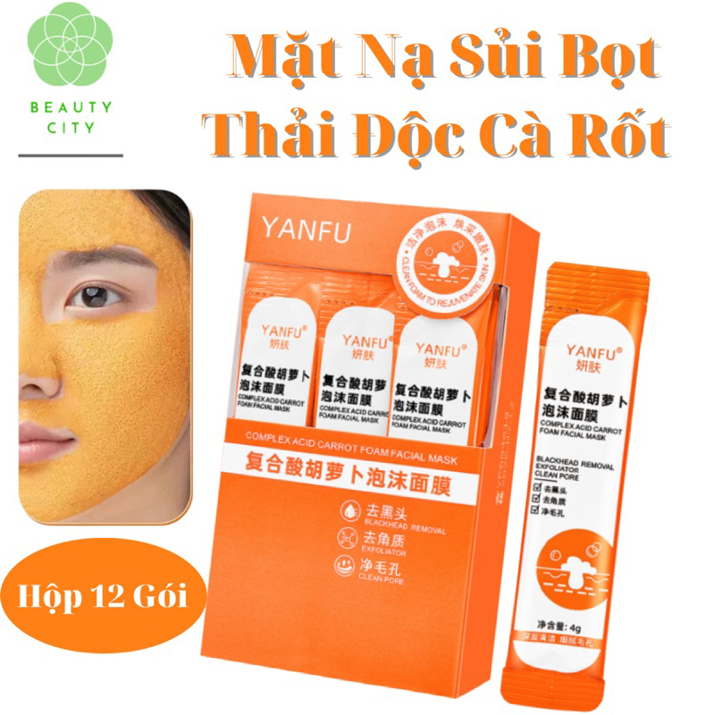 Combo Sạch Sâu Ngừa Mụn: Tẩy Tế Bào Chết Mặt ImageS & Mặt Nạ Sủi Bọt Cà Rốt YANFU - BeautyCity