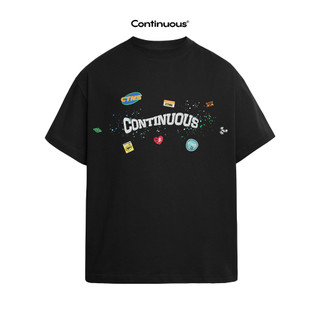 Áo thun continuous - ctns - sticker - vẩy sơn/ black
