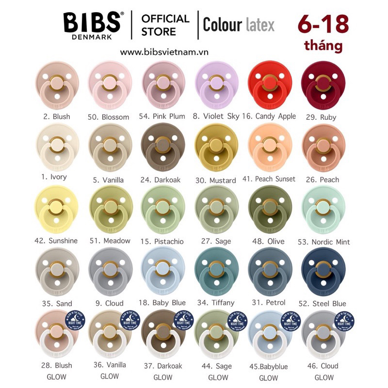 Ti Giả BIBS Color Đan Mạch Chính Hãng