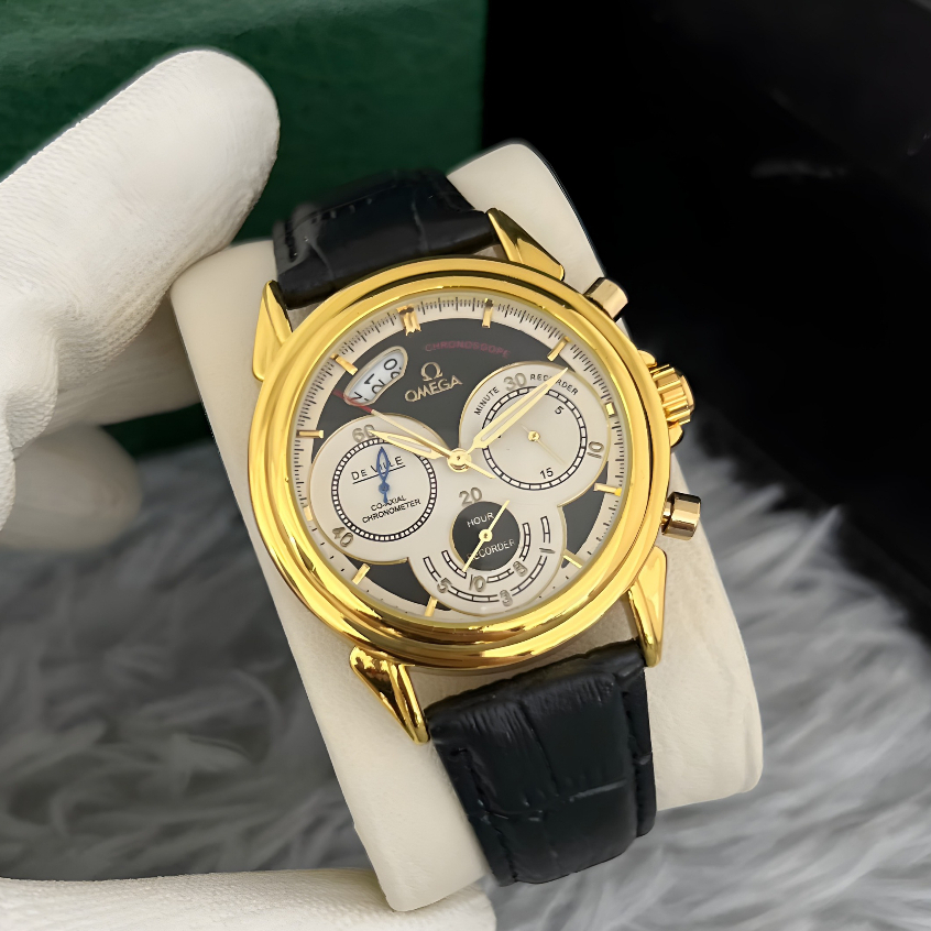 Đồng hồ nam OM Deville Máy Pin Kim Trôi - Chạy Full Kim - Mặt Size 40mm Chống Nước, Chống Xước