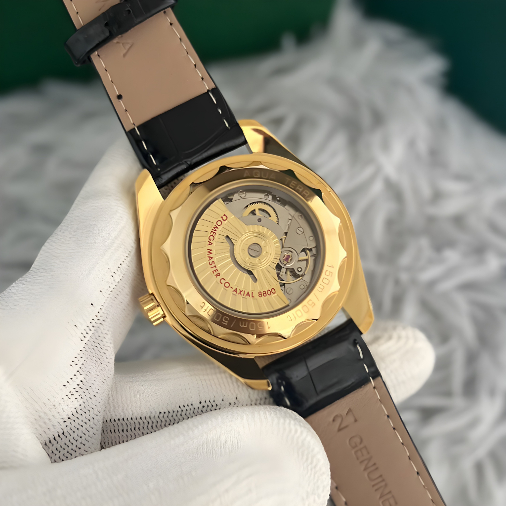 Đồng Hồ Nam Cơ OM Seamaster Dây Da Cao Cấp - Hiển Thị Lịch Ngày