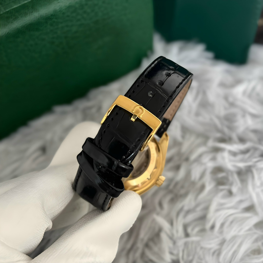 Đồng Hồ Nam Cơ OM Seamaster Dây Da Cao Cấp - Hiển Thị Lịch Ngày