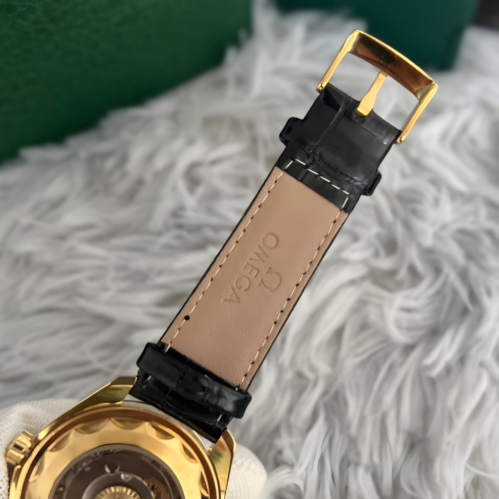 Đồng Hồ Nam Cơ OM Seamaster Dây Da Cao Cấp - Hiển Thị Lịch Ngày