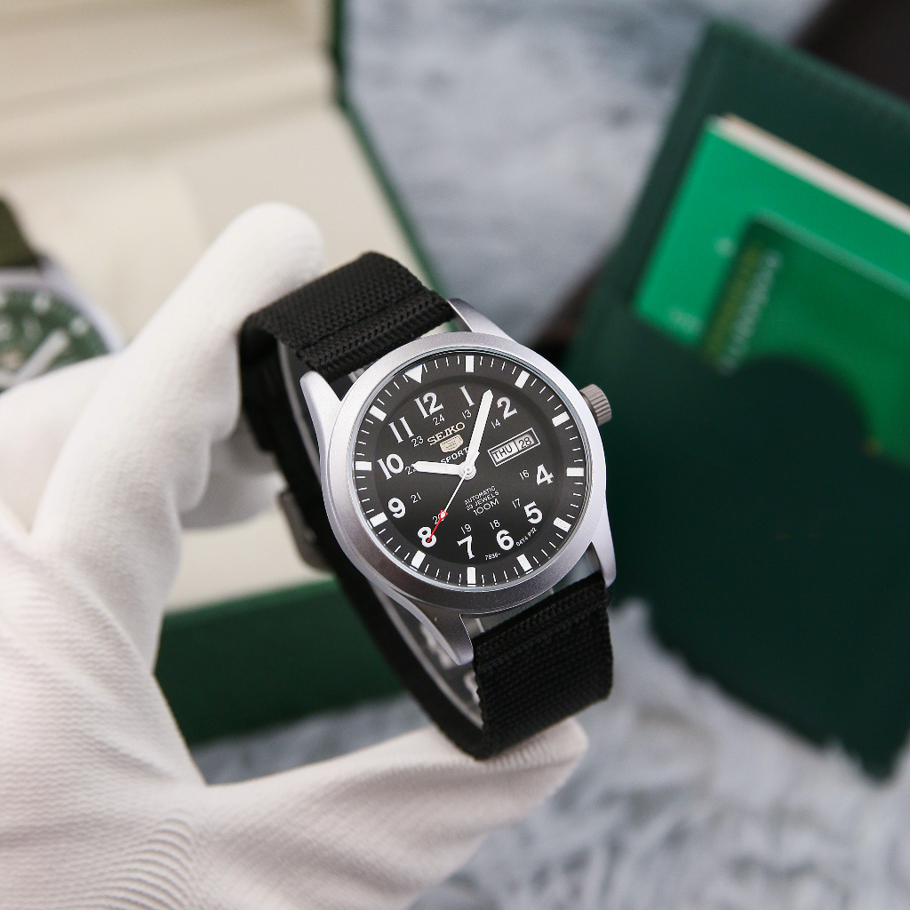 Đồng Hồ - Đồng Hồ Nam Cơ Seiko Quân Đội - Dây Vải Dù Nato - Bảo Hành 24 Tháng Toàn Quốc