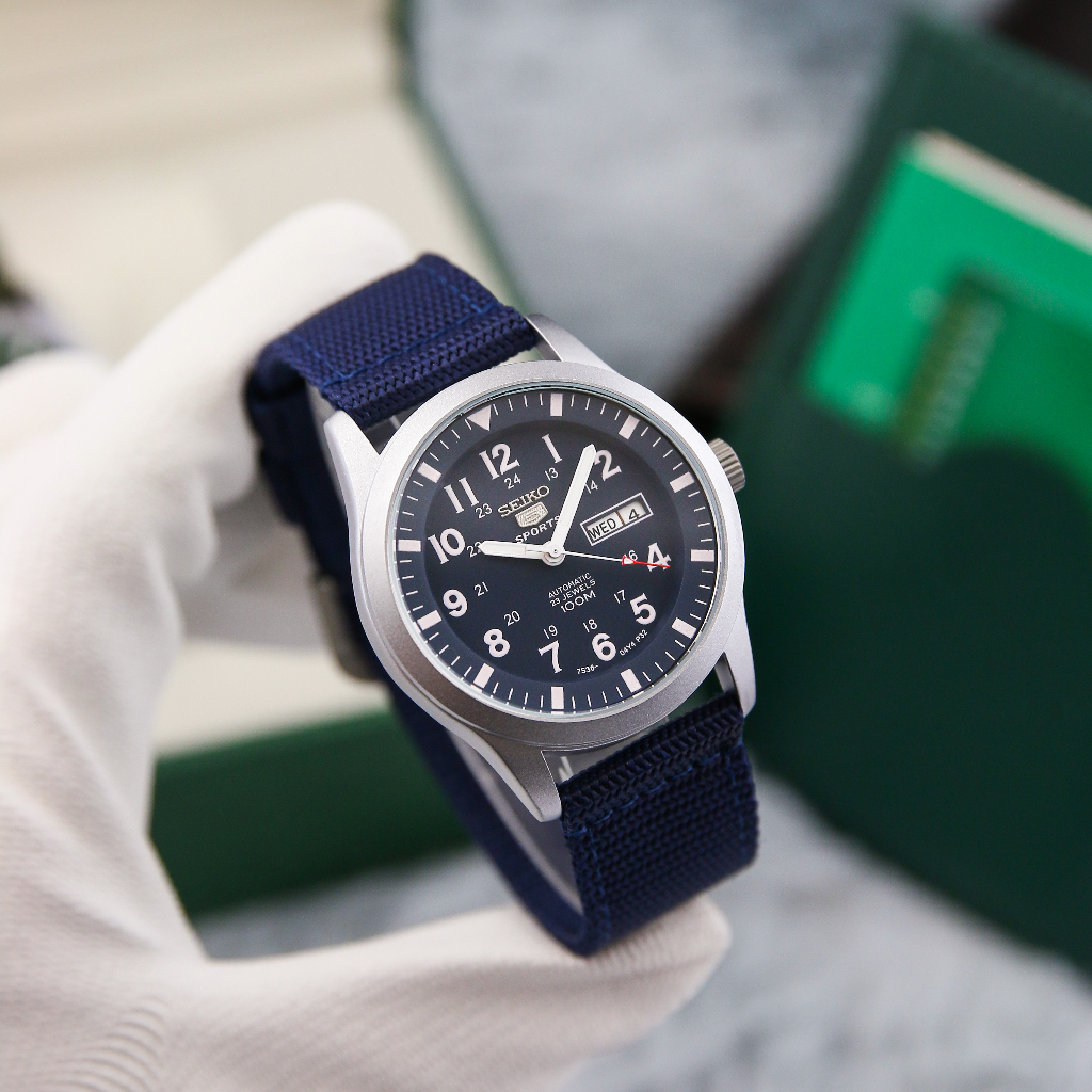 Đồng Hồ - Đồng Hồ Nam Cơ Seiko Quân Đội - Dây Vải Dù Nato - Bảo Hành 24 Tháng Toàn Quốc