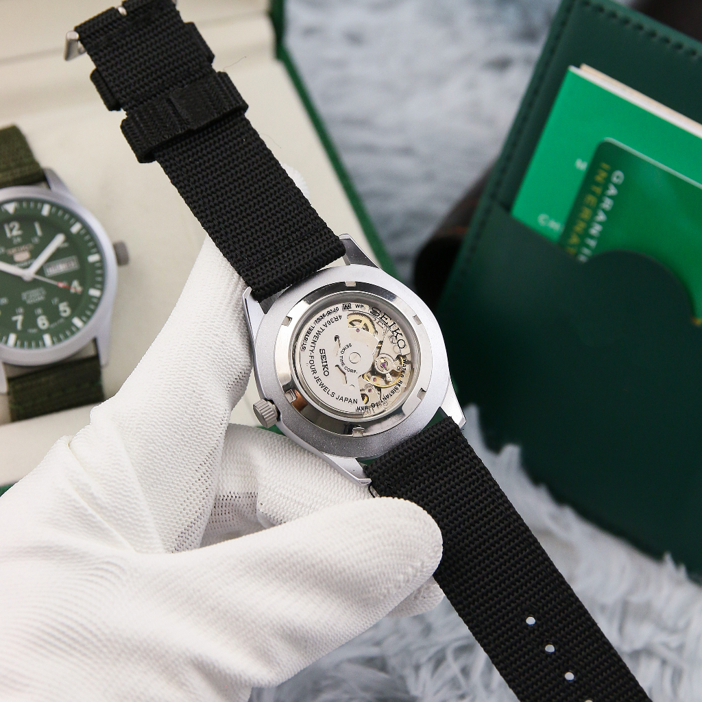 Đồng Hồ - Đồng Hồ Nam Cơ Seiko Quân Đội - Dây Vải Dù Nato - Bảo Hành 24 Tháng Toàn Quốc