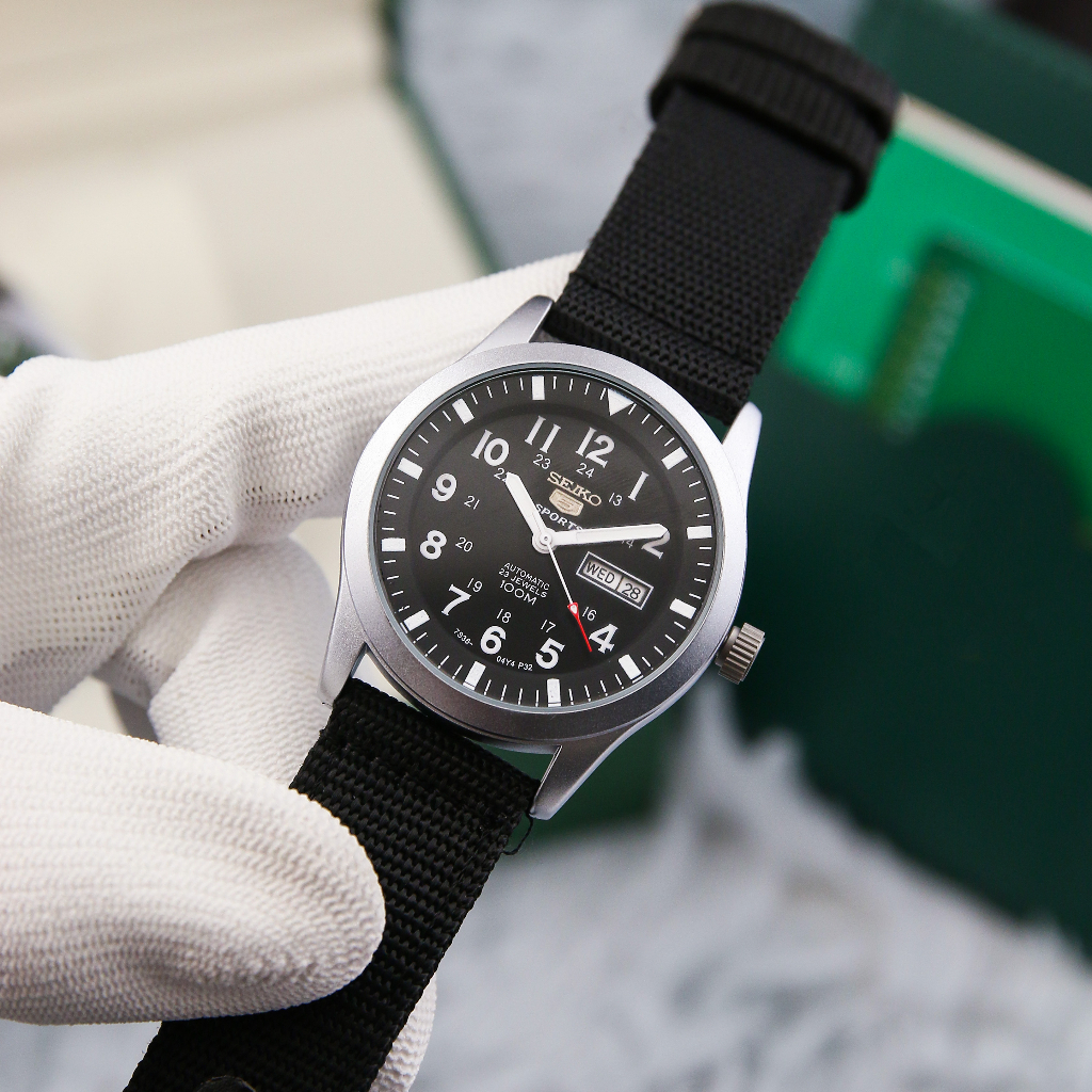 Đồng Hồ - Đồng Hồ Nam Cơ Seiko Quân Đội - Dây Vải Dù Nato - Bảo Hành 24 Tháng Toàn Quốc