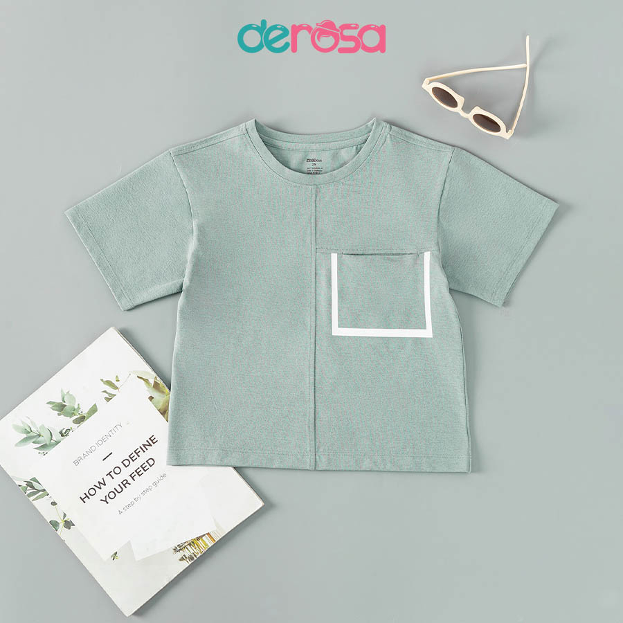 Áo thun cộc tay bé trai DEROSA chất liệu Cotton cho bé từ 2 đến 6 tuổi ZSK23-152A