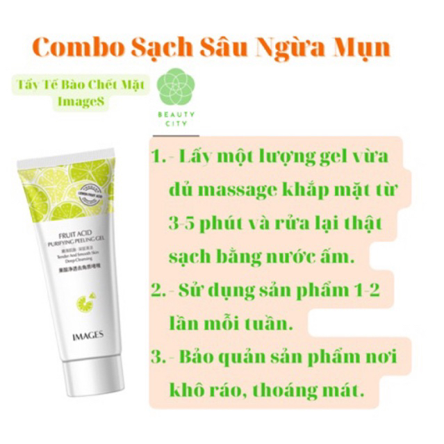Combo Sạch Sâu Ngừa Mụn: Tẩy Tế Bào Chết Mặt ImageS & Mặt Nạ Sủi Bọt Cà Rốt YANFU - BeautyCity