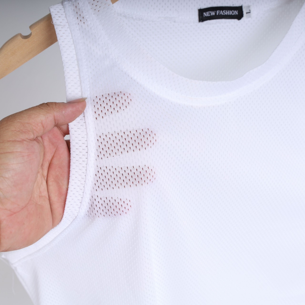 Áo thun ba lỗ lưới nam nữ mặc cực mát mùa hè