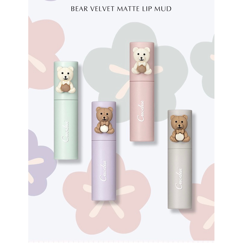 Son Tint nội địa Trung  địa Trung CuoDui Bear Velvet Matte Lip Mud không chì tự nhiên