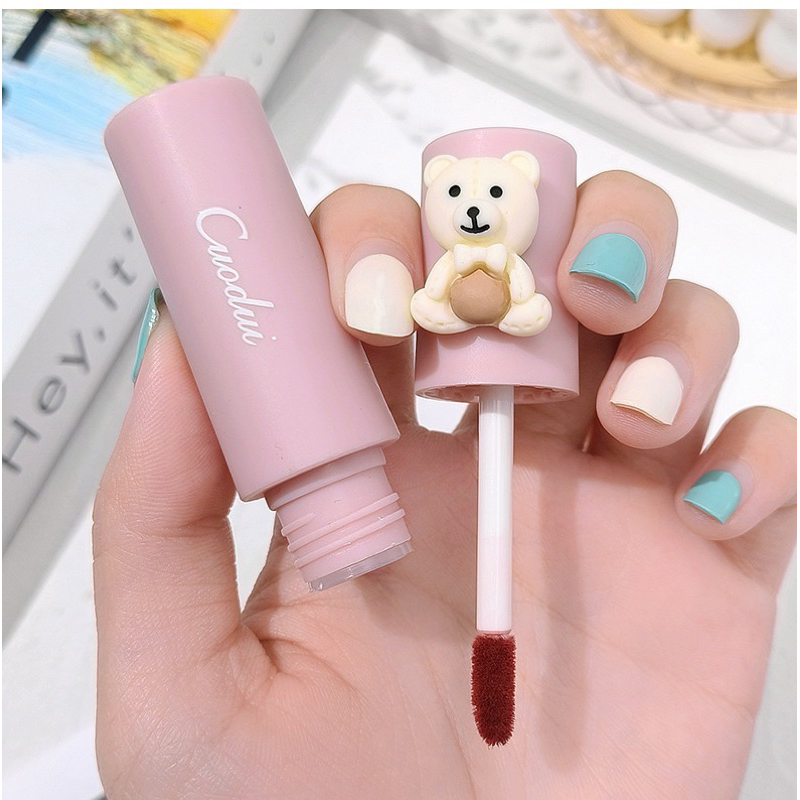 Son Tint nội địa Trung  địa Trung CuoDui Bear Velvet Matte Lip Mud không chì tự nhiên