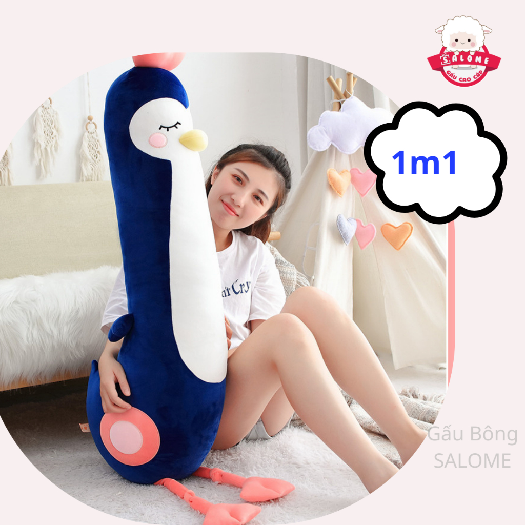 Gấu Bông Vịt Xanh Thiết Kế Cong Dài SALOME tp HCM, Qùa Tặng Gối Ôm Cao Cấp