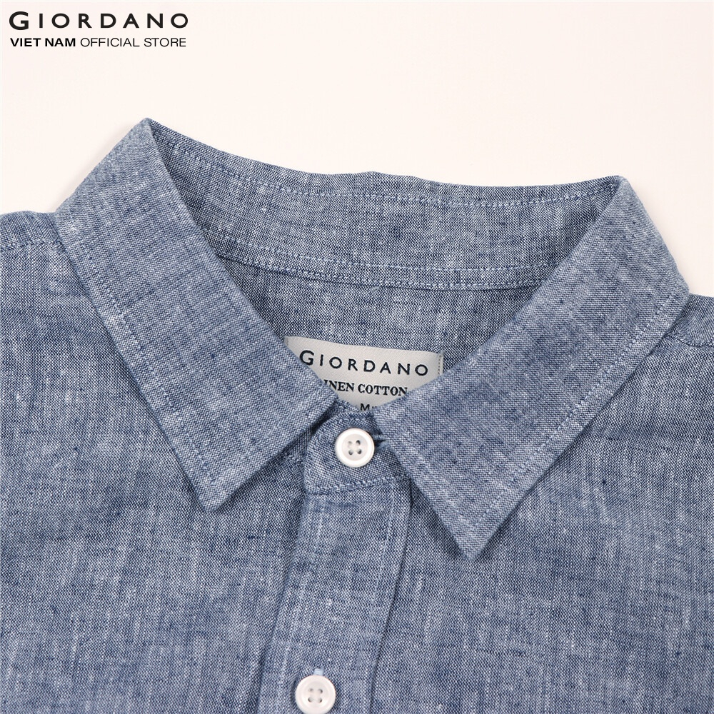 Áo Sơ Mi Tay Ngắn Nam Linen Shirt Giordano 01043247