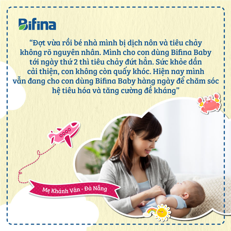 Men vi sinh cho bé Bifina Baby Nhật Bản, Hộp 30 gói - Chuyên biệt cho trẻ táo bón, tiêu hóa kém và tăng sức đề kháng