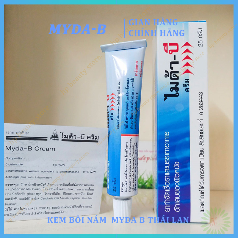 Kem Nám Myda-B Cream Thái Lan tuýp 25g - Xóa Mờ Nám, Đồi Mồi, Tàn Nhan, Thâm Sạm Da Mới Và Lâu Năm