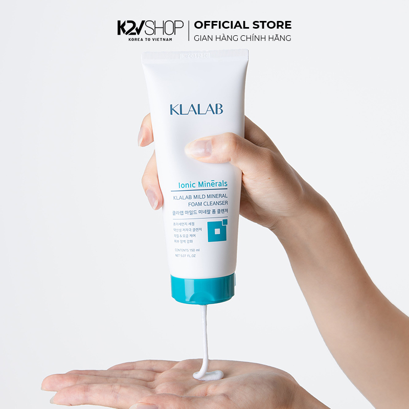 Sữa Rửa Mặt Tăng Cường Độ Ẩm KLALAB Mineral Foam Cleanser 150ml  - K2V Shop