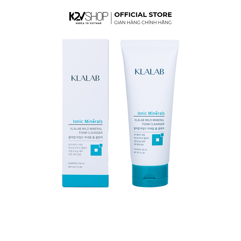 Sữa Rửa Mặt Tăng Cường Độ Ẩm KLALAB Mineral Foam Cleanser 150ml  - K2V Shop