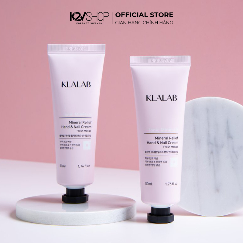 Kem Dưỡng Da Tay & Móng Tay KLALAB Mineral Relief Hand & Nail Cream 50ml - K2V Shop