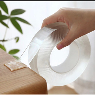 Băng dính 2 mặt siêu dính băng keo Nano trong suốt 3cm*3m dán tường dính mọi bề mặt tiện lợi