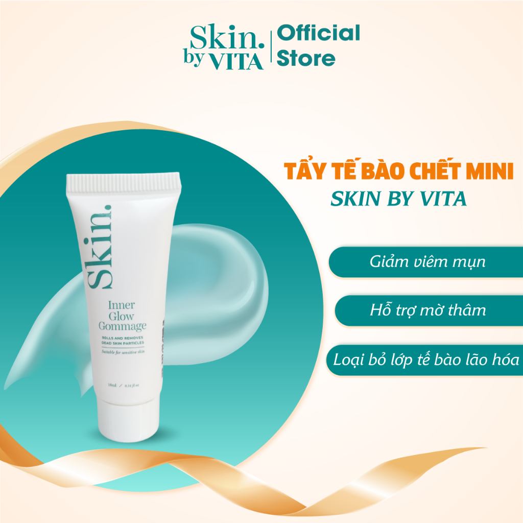 Tẩy Tế Bào Chết SKIN BY VITA Ngừa Mụn Chăm Da Sáng Mịn 10ml