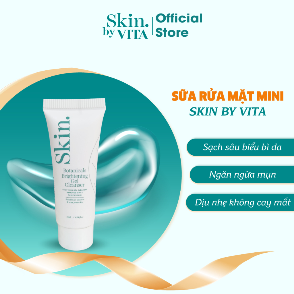 Sửa Rửa Mặt SKIN BY VITA Giúp Làm Sạch Da và Cấp Ẩm Cho Da 10ml