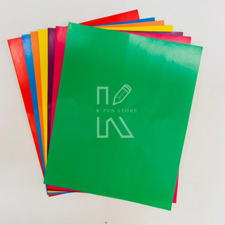 Xấp 7 Tờ Giấy Thủ Công Decal Có Keo 21.5 x 16.5cm, Giấy Màu Xé Dán Mỹ Thuật Có Keo - VPP Happy Kids