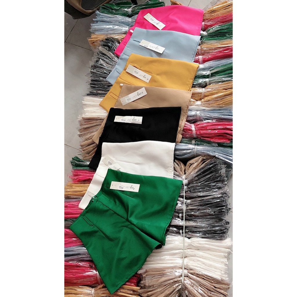 Quần short tapta nữ vải phi bóng chít eo utrrb