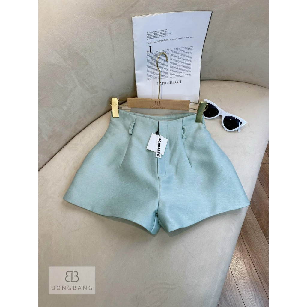 Quần short tapta nữ vải phi bóng chít eo utrrb