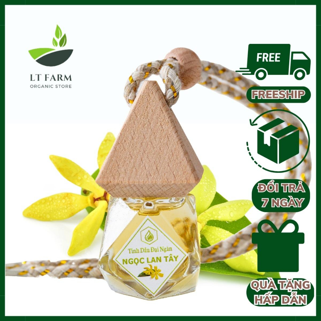 Tinh dầu treo xe nguyên chất cao cấp ngọc lan tây LT Farm 10ml treo phòng ngủ tủ quần áo