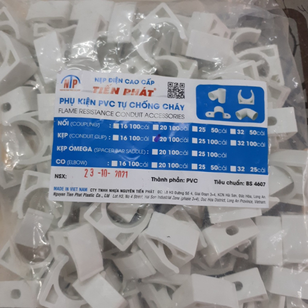 Kẹp đỡ ống điện phi 16, 20, 25, 32 (bịch 100)