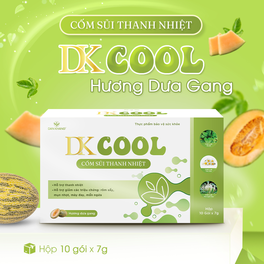 [Quà tặng] Cốm Sủi Thanh Nhiệt DKCOOL Hỗ Trợ Thanh Nhiệt - Hộp 10 gói x 7g