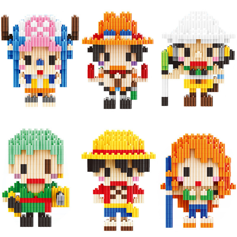 Mô Hình Lắp Ráp Mini 3D Nhân Vật Hoạt Hình Đảo Hải Tặc One Piece Luffy Zoco Độc Lạ