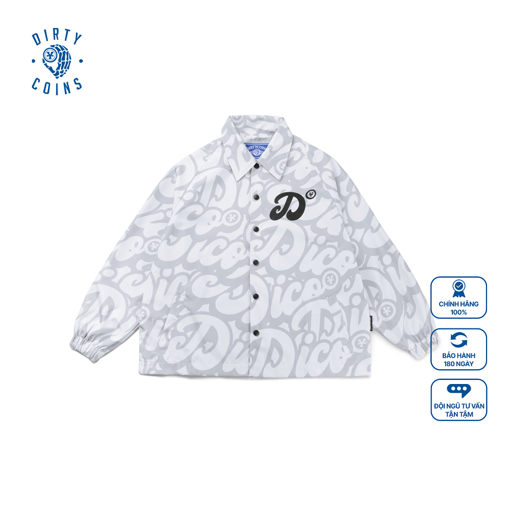 Áo Khoác Dico Comfy Pattern Coach Jacket - White